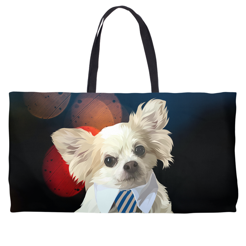 Custom Pet Face Weekender Totes - Blur Light