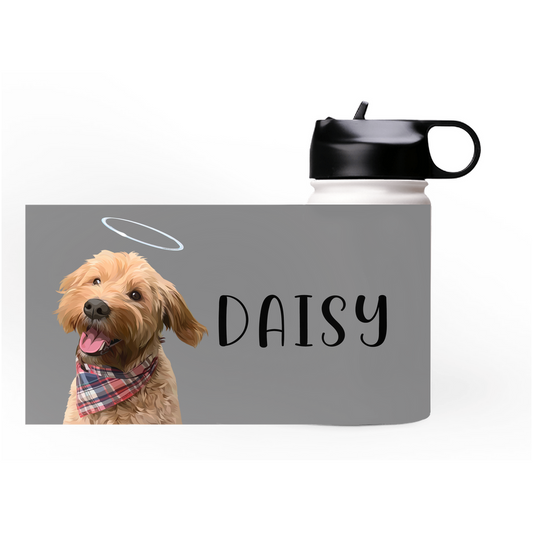 Custom Pet Face Premium Water Bottles - Gray