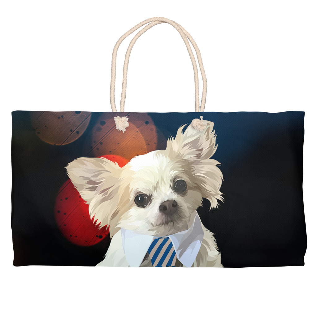 Custom Pet Face Weekender Totes - Blur Light