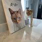 Custom Pet Face Canvas in white with Name