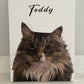 Custom Pet Face Canvas in white with Name